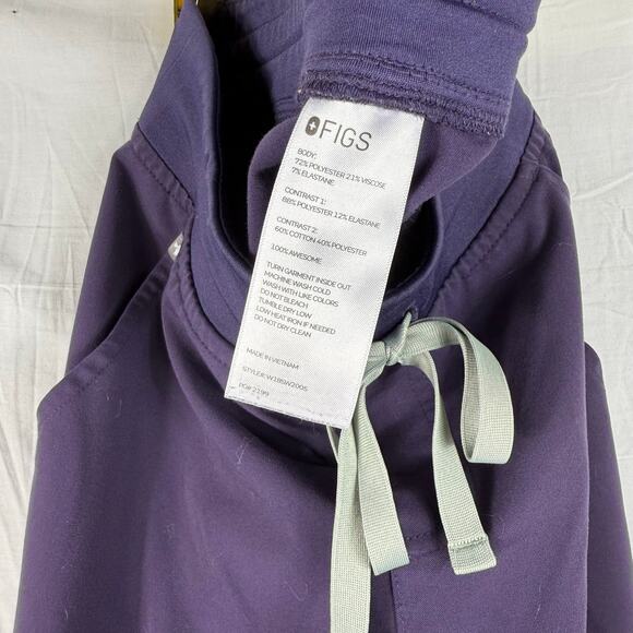 FIGS Women Small Zamora Jogger Scrub Pants Bottoms Purple Pockets W18SW2005 - Picture 7 of 9